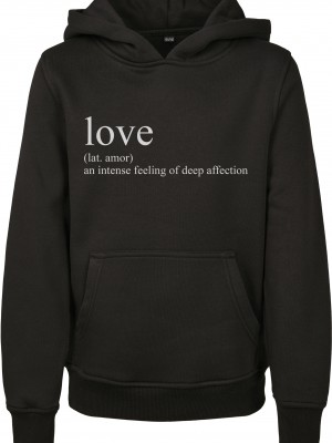 Детски суичър в черно Mister Tee Love Definition