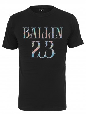 Мъжка тениска в черно Mister Tee Shining Ballin 23