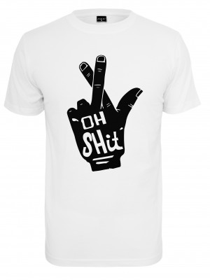 Мъжка тениска в бяло Mister Tee Oh Shit 