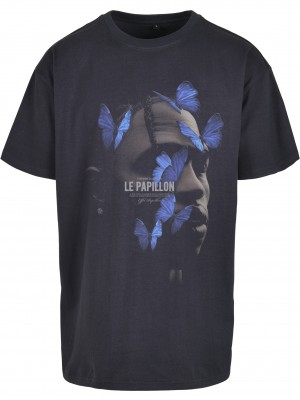 Мъжка тениска в тъмносиньо Mister Tee Le Papillon  Мъжка тениска в тъмносиньо Mister Tee Le Papillon