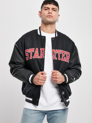 Мъжко колежанско яке STARTER черен цвят