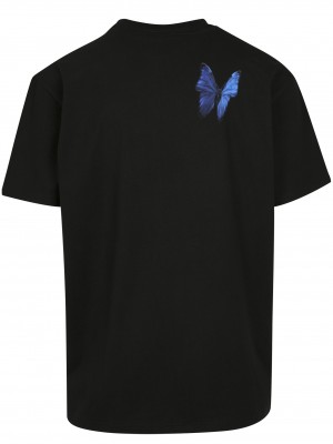 Мъжка тениска в черно Mister Tee Le Papillon 