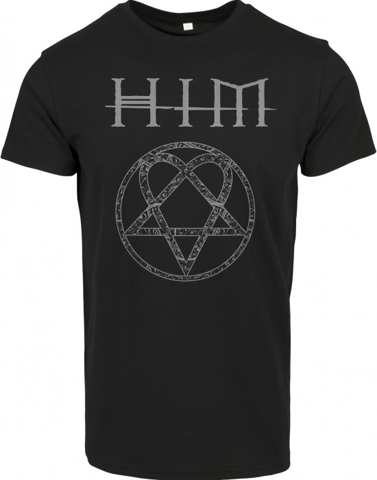 Мъжка тениска в черно Merchcode Him Ornate Heartagram, MERCHCODE, Тениски - Complex.bg