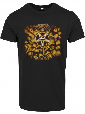 Мъжка тениска в черно Merchcode Anthrax Worship