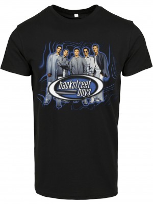 Мъжка тениска в черно Merchcode Backstreet Boys Throwback Oval Мъжка тениска в черно Merchcode Backstreet Boys Throwback Oval