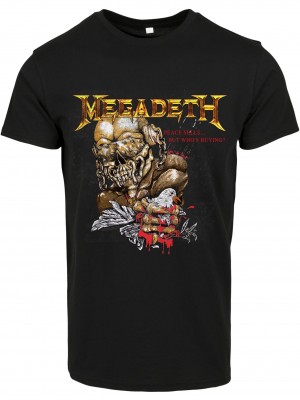 Мъжка тениска в черно Merchcode Megadeath Peace 