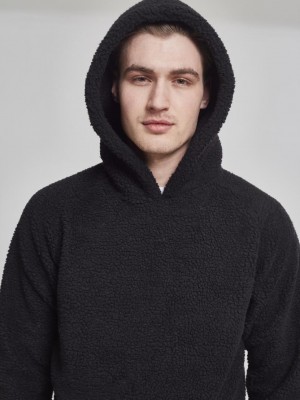 Мъжки суичър Urban Classics Sherpa в черен цвят