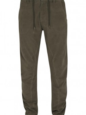 Мъжки панталони Urban Classics в цвят маслина