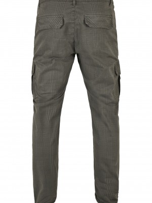 Мъжки карго панталон в тъмносиво Urban Classics AOP Glencheck 