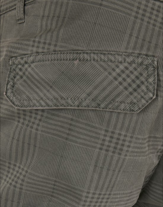 Мъжки карго панталон в тъмносиво Urban Classics AOP Glencheck, Urban Classics, Панталони - Complex.bg