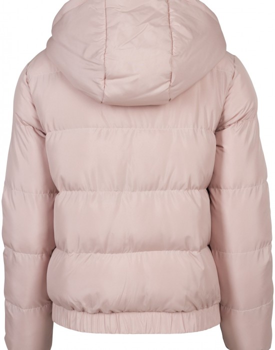 Дамско яке Urban Classics Hooded Puffer в светлорозов цвят, Urban Classics, Якета - Complex.bg