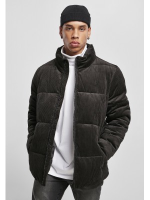 Мъжко яке черно Urban Classics Boxy Corduroy Puffer