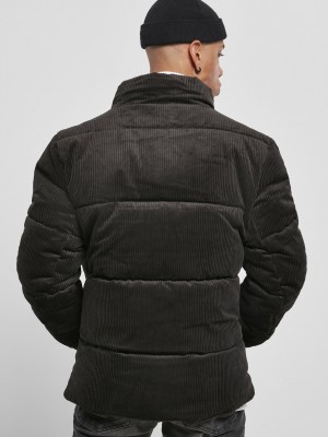 Мъжко яке черно Urban Classics Boxy Corduroy Puffer