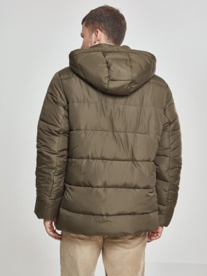 Мъжко жълто яке без цип Urban Classics darkolive