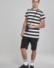 Мъжка тениска на черно-бели райета Urban Classics Block Stripe, Urban Classics, Тениски - Complex.bg