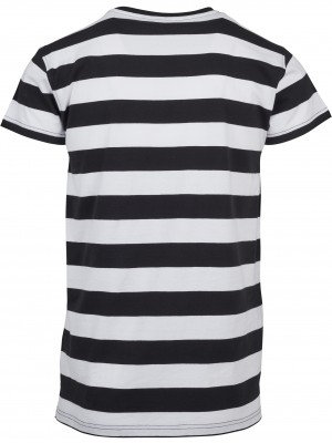 Мъжка тениска на черно-бели райета Urban Classics Block Stripe Мъжка тениска на черно-бели райета Urban Classics Block Stripe