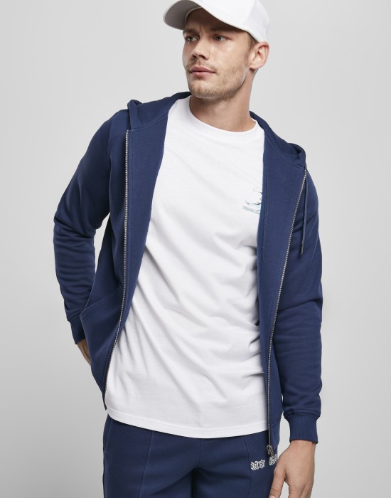 Мъжки суичър в тъмносиньо Urban Classics Basic Terry, Urban Classics, Суичъри с цип - Complex.bg