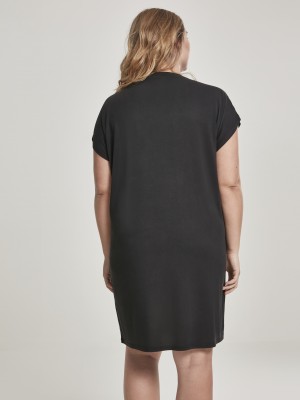 Черна рокля с къси ръкави Urban Classics