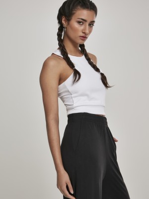 Дамски къс топ Urban Classics в бял цвят