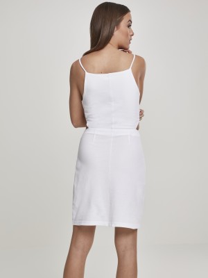 Бяла спортна рокля с тънки презрамки Urban Classics
