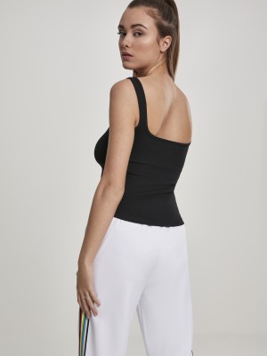 Дамски памучен потник Urban Classics в черен цвят