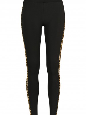 Дамски клин Urban Classics blk/leo в черен цвят Дамски клин Urban Classics blk/leo в черен цвят