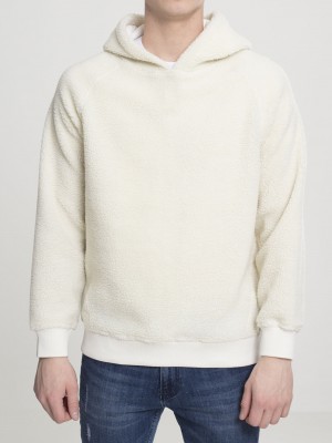 Мъжки пухкав суичър  в бяло Sherpa offwhite