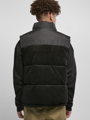 Мъжко яке без ръкави в черно Urban Classics Cord Vest 