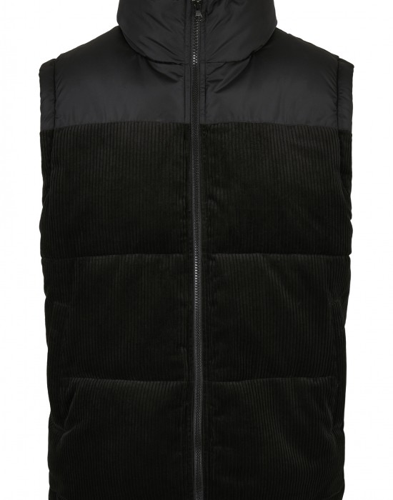 Мъжко яке без ръкави в черно Urban Classics Cord Vest, Urban Classics, Якета - Complex.bg