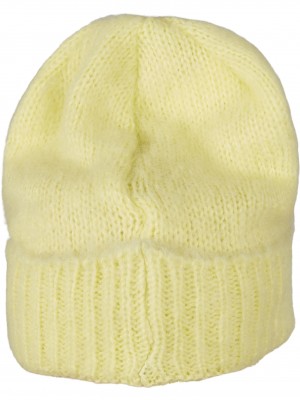 Шапка бийни в жълт цвят Acrylic Angora Beanie 