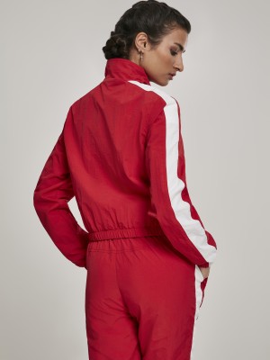 Дамско късо горнище Urban Classics red/wht в червен цвят