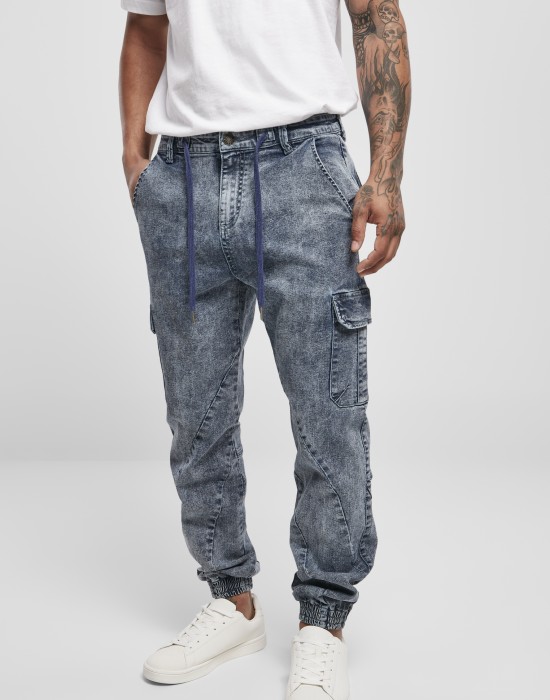 Мъжки дънков карго панталон в синьо Urban Classics Denim Cargo, Urban Classics, Дънки - Complex.bg