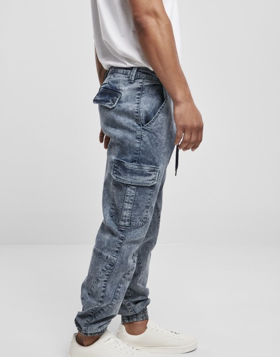 Мъжки дънков карго панталон в синьо Urban Classics Denim Cargo, Urban Classics, Дънки - Complex.bg