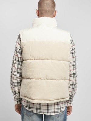 Мъжко яке без ръкави в бежово Urban Classics Cord Vest