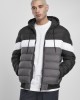 Мъжко зимно яке в черно и сиво Urban Classics Colorblock Bubble, Urban Classics, Зимни якета - Complex.bg