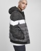 Мъжко зимно яке в черно и сиво Urban Classics Colorblock Bubble, Urban Classics, Зимни якета - Complex.bg