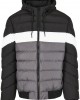 Мъжко зимно яке в черно и сиво Urban Classics Colorblock Bubble, Urban Classics, Зимни якета - Complex.bg