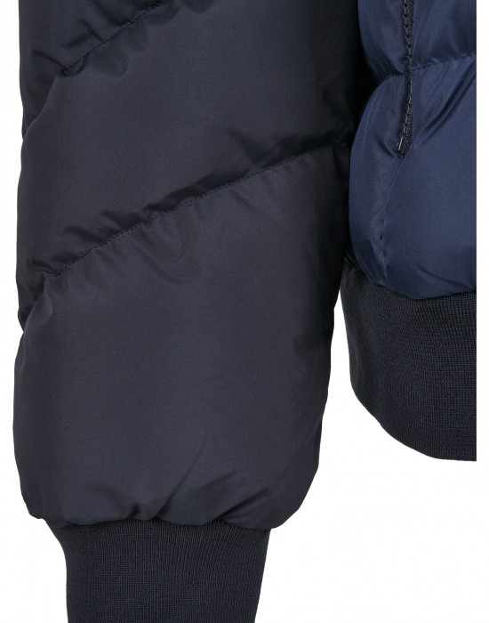 Мъжко зимно яке в черно и сиво Urban Classics Colorblock Bubble, Urban Classics, Зимни якета - Complex.bg