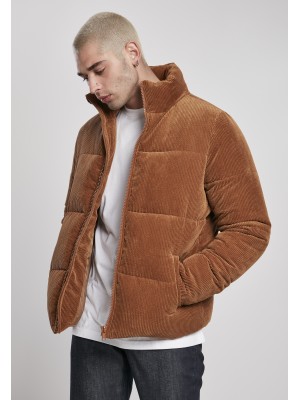 Мъжко яке в кафяво Urban Classics Boxy Corduroy Puffer