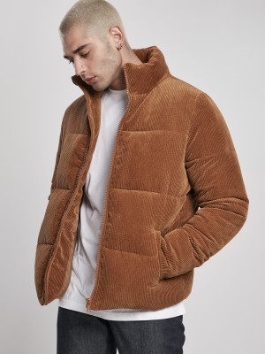 Мъжко яке в кафяво Urban Classics Boxy Corduroy Puffer