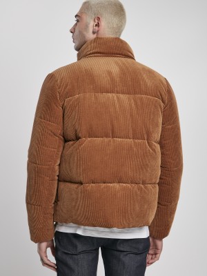 Мъжко яке в кафяво Urban Classics Boxy Corduroy Puffer