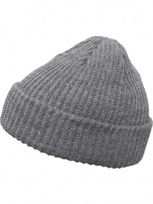 Шапка бийни в сив цвят Rib Beanie 