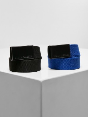 Комплект от 2 броя детски колани в синьо и черно Urban Classics 