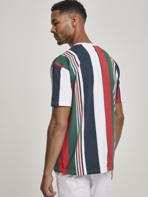 Мъжка тениска Oversized на цветни ивици Urban Classics