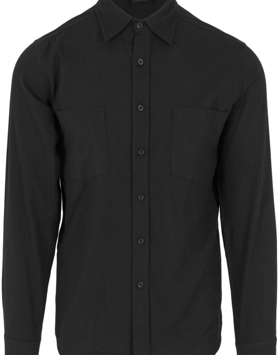 Мъжка черна риза Urban Classics blk/blk, Urban Classics, Ризи - Complex.bg