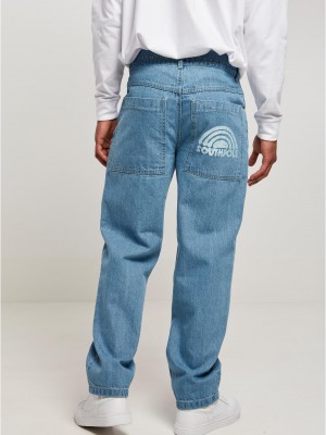 Мъжки светлосини дънки Southpole Spray Logo