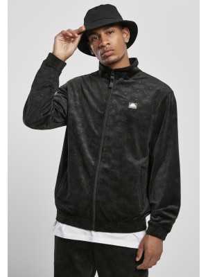 Мъжко велурено горнище в черен цвят Southpole AOP Velour