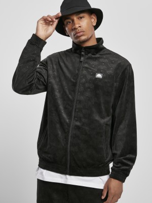 Мъжко велурено горнище в черен цвят Southpole AOP Velour