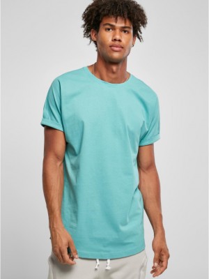 Мъжка дълга синя тениска Urban Classics Long Shaped Turnup glass Мъжка дълга синя тениска Urban Classics Long Shaped Turnup glass