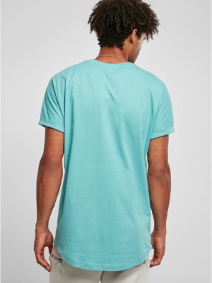 Мъжка дълга синя тениска Urban Classics Long Shaped Turnup glass Мъжка дълга синя тениска Urban Classics Long Shaped Turnup glass